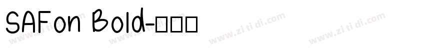SAFon Bold字体转换